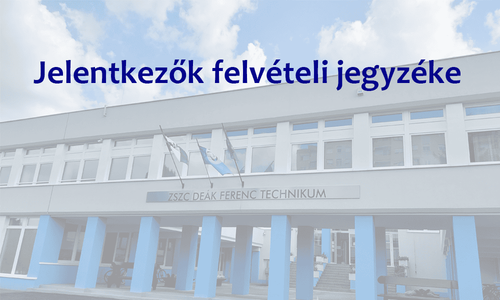 Végleges felvételi jegyzék